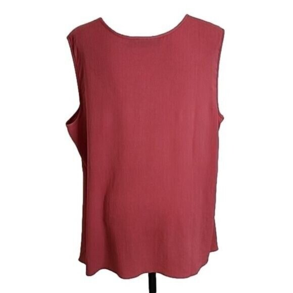 New York & Company Sleeveless Top Pink Removable Necklace Women's XXL - Picture 3 of 9